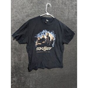 Skillet Band T-Shirt Summer of Destiny 2023 Tour Black Graphic Tee Mens Large